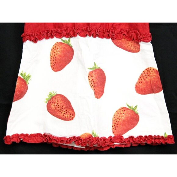 Trish Scully 2pc Outfit Sz 5 Tank Top Pants Strawberry Red Ruffles Summer Rhines - Picture 4 of 15